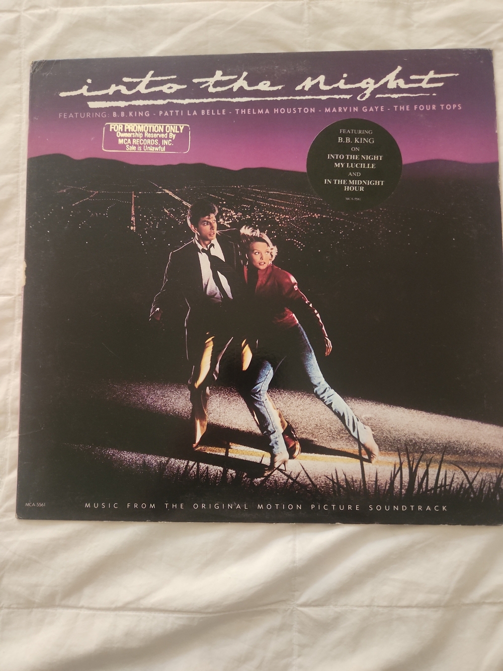 Into The Night Original Motion Picture Soundtrack Vinyl - DJ COPY VG++